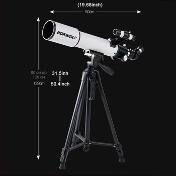 Borwolf 70500 Астрономски телескоп – високо увеличение и HD за наблюдение на звездите и Луната