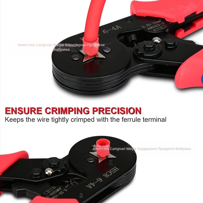 Weijie 1250 бр. кримпван тръбен терминал, предварително изолиран, меден контакт, PP изолация