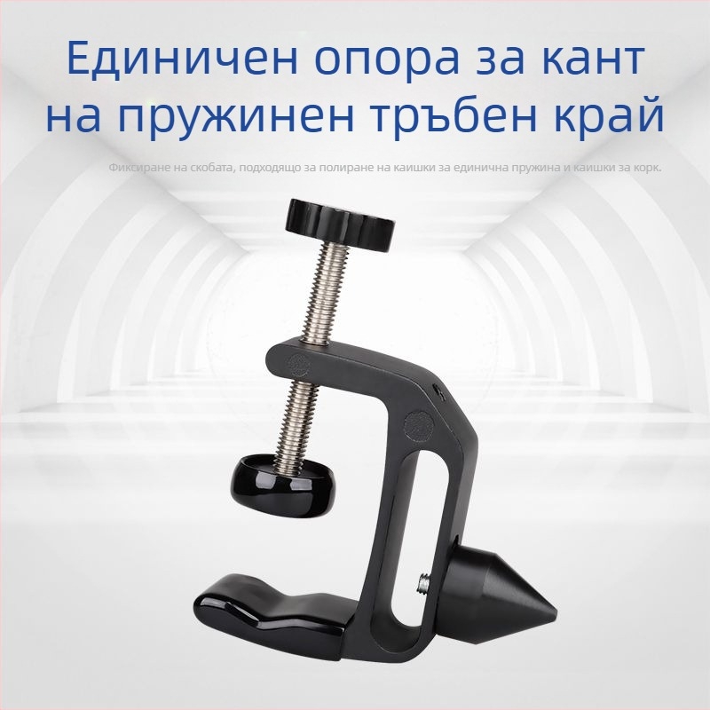 Стойка за кларинет за настолен монтаж – компактен държач с коркова подложка, модел W17, ABS/метална конструкция, неслизащ ръб на масата