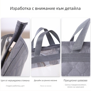 Еднослойна PVC прозрачно водоустойчива чанта за съхранение на дамски чанти, висяща