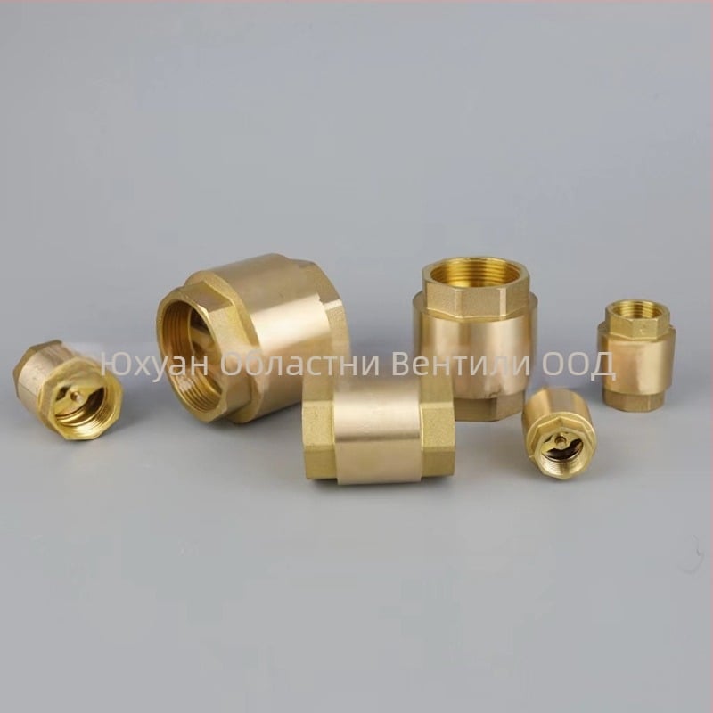 Хоризонтален меден пружинен обратен клапан за водоснабдяване, еднопосочен, хидравлично задвижване