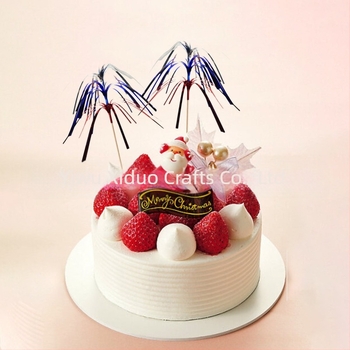 Urban party Еднократни трицветни фойерверк шишчета за плодове и торти, дървени, 100 бр., романтичен стил