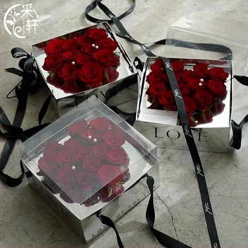 Сгъваема огледална кутия за подаръци и цветя, хартия