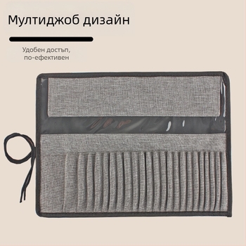 Полиестерна чанта-ролка за четки, вместимост 24 четки (маслени, гуаш и акварел)