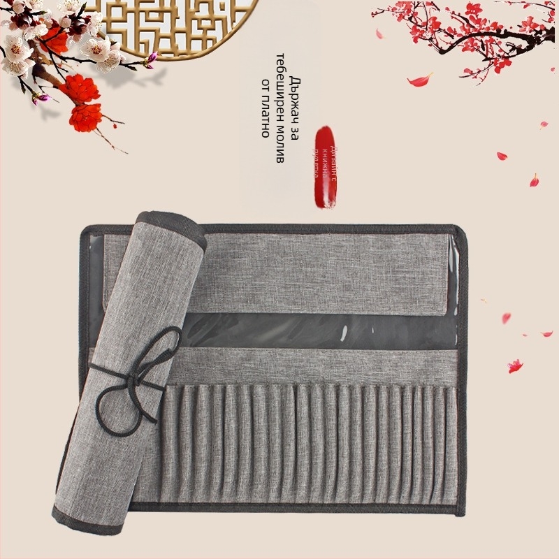 Полиестерна чанта-ролка за четки, вместимост 24 четки (маслени, гуаш и акварел)