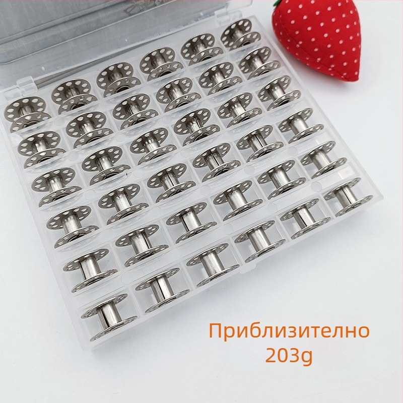 Прозрачна кутия за бобини с нишки, 36 отделения и 25 отделения, комплект за шиене с фиксирани цветове