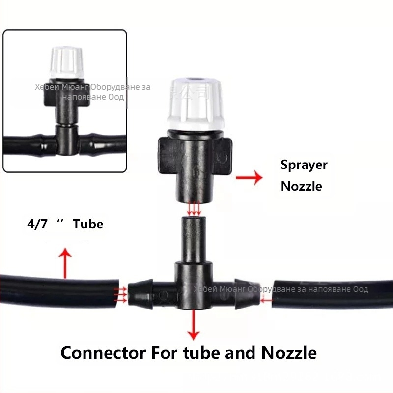 Система за микро-спрей капково поливане — PVC материал, 500 ml капацитет, добро атомизиране, за домашно градинарство и обществени зелени площи