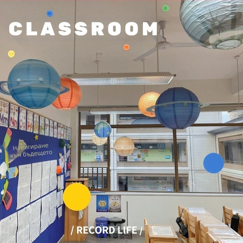 Планетен висящ декор за детска градина и класна стая (пластмаса; марка: Young Pu; възраст: 0-3 години; 3C: Играчки над 14)