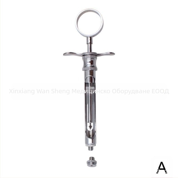 Зъболекарска спринцовка с два върха: кука и остър връх, неръждаема стомана, инструмент за устната кухина