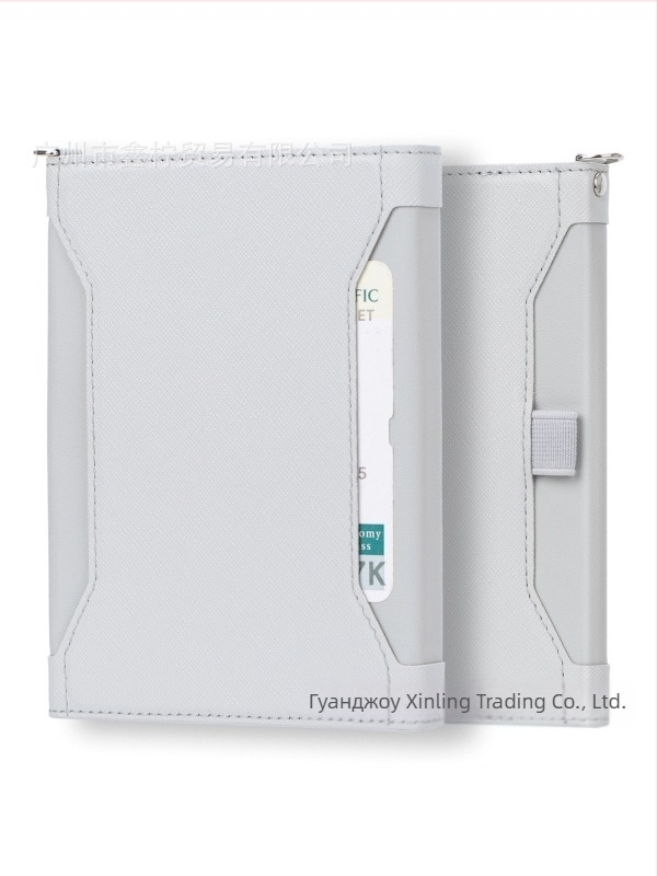 PU паспортен калъф с RFID защита и антимагнитен, мултифункционален джоб за карти и билети, организатор за паспорти и документи, вътрешна подплата от платно
