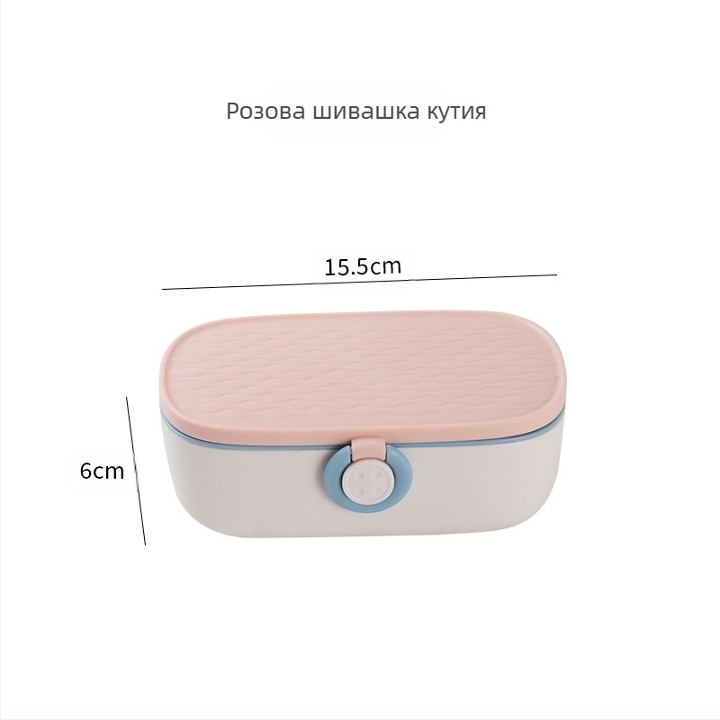 Xi Hong преносим комплект за шиене – домашни шевни инструменти с куки за плетене, игли и аксесоари, кутия за съхранение, домашен стил