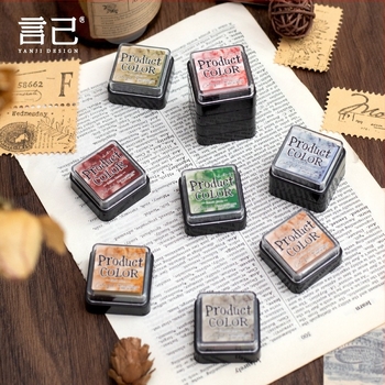 Mo mo комплект за печатни подложки с мастило, серия течни цветове, мастило на маслена основа, 6 стила