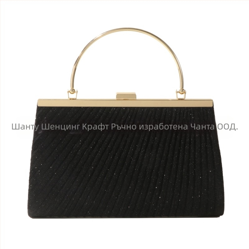 Дамска PVC вечерна чанта с хоризонтална квадратна форма, закопчаване с връзка, подплата полиестер, стил улична мода