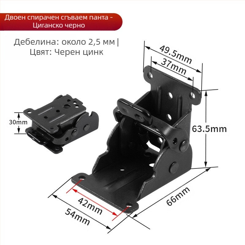 90° самозаключващи се сгъваеми панти за мебели – усилена стоманена конструкция, за маси, столове, табла и масички за кафе