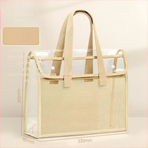 PVC чанта за документи със snap-on и наклонена форма, дебела конструкция, прозрачно и издръжливо съхранение на учебни документи и задачи