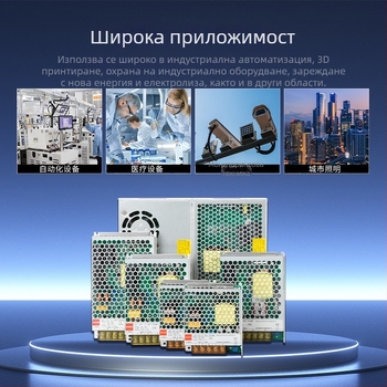 SUSWE LRS превключващо захранване, ултратънък метален мрежест корпус, вход 220V, изход 350W