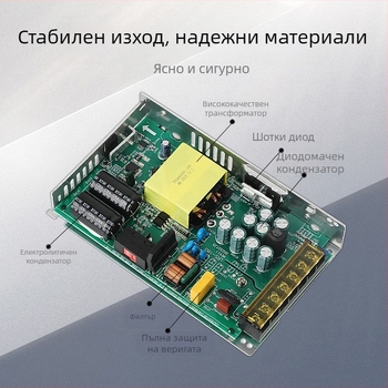 SUSWE LRS превключващо захранване, ултратънък метален мрежест корпус, вход 220V, изход 350W