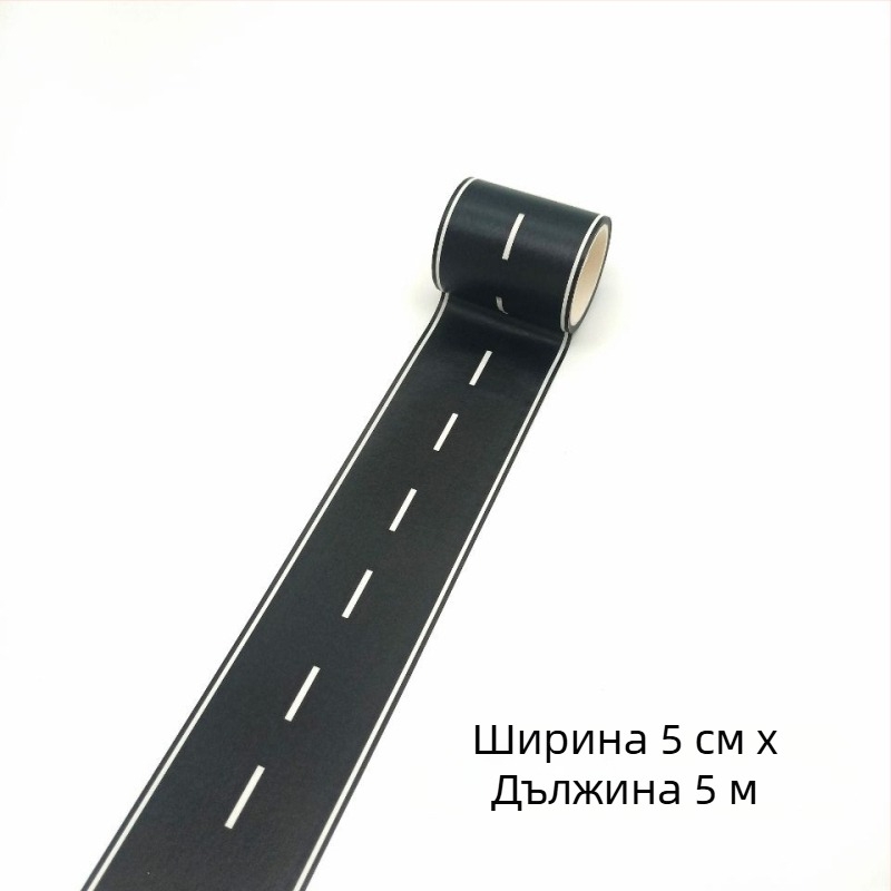 Лента за пътни и железопътни трасета за DIY; лепило с хартиено основание; не е сглобяема; подходяща за деца 0–3 години; 3C категория: Други играчки до 14 години