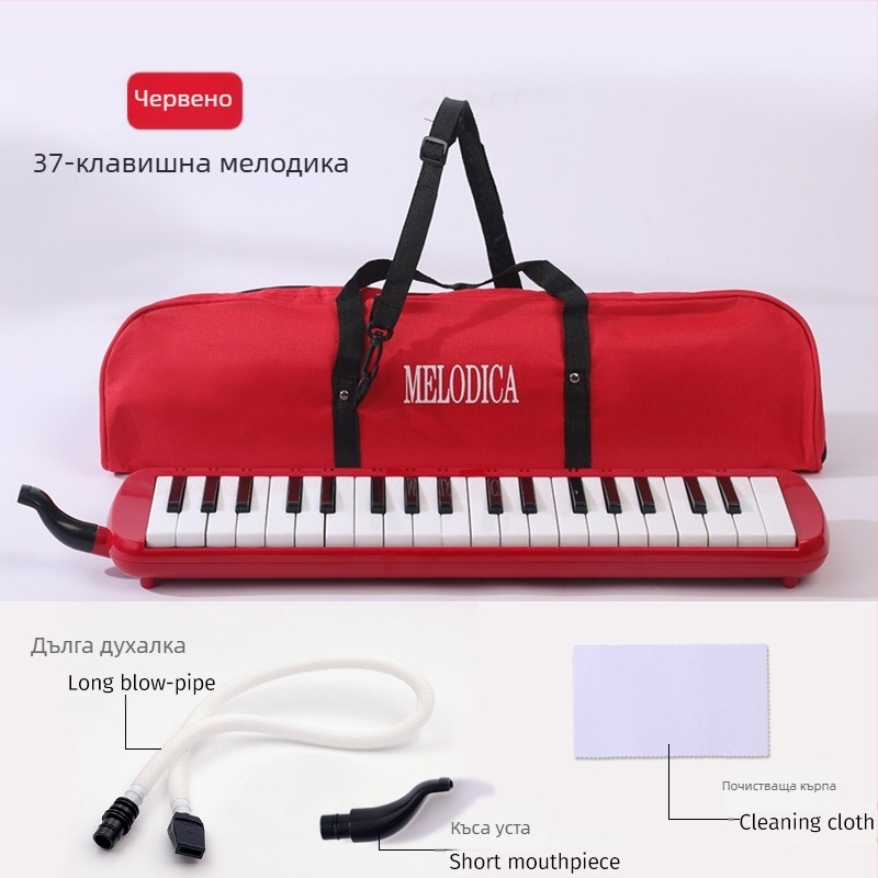 37-ключова преносима клавишна хармоника K37, пластмасов корпус, за деца, 101+ демонстрационни песни