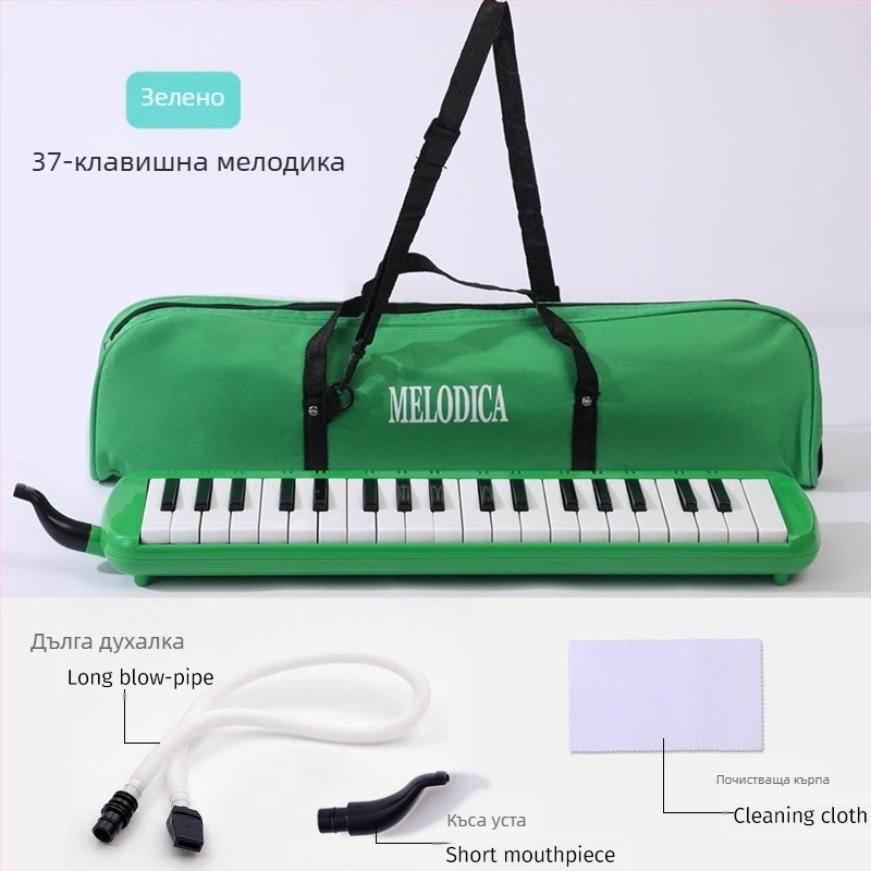 37-ключова преносима клавишна хармоника K37, пластмасов корпус, за деца, 101+ демонстрационни песни
