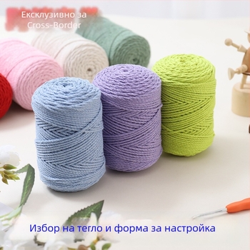 Полиестерно-хлопкова смес прежда, куха памук, вихрово въртена, за ръчно плетене