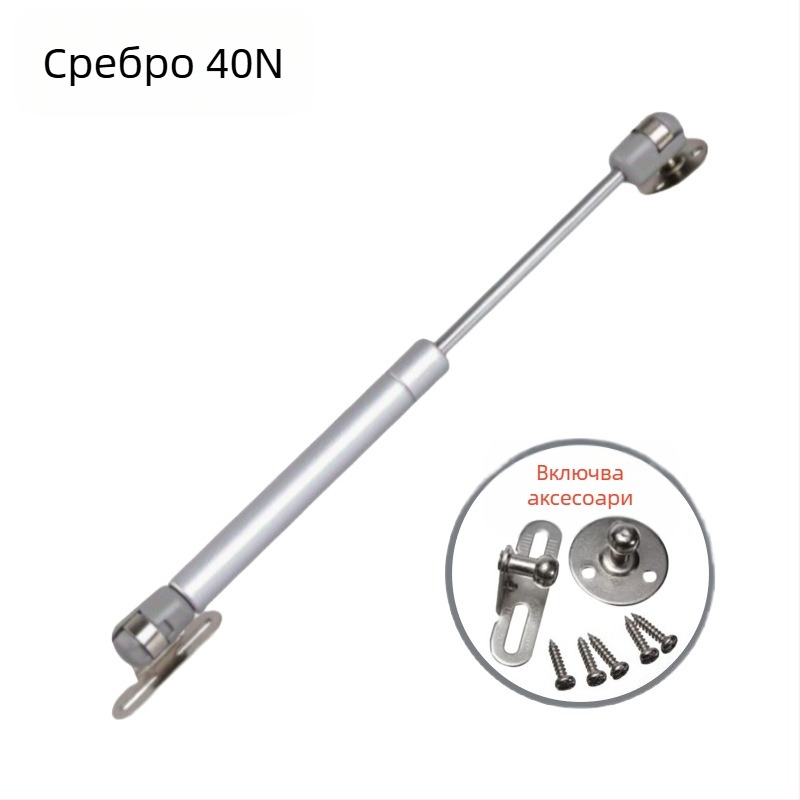 Пневматично поддържащо рамо за шкафове с повдигане и татами повърхности – 100N, найлон/стомана, твърдо хромирано покритие