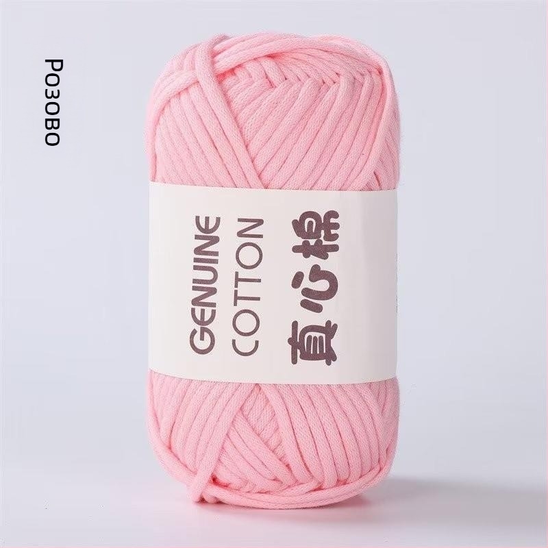 DIY Барел прежда за плетене - полуподредена памучна, преждена с пръчка, ядро-пълнена куха памучна прежда