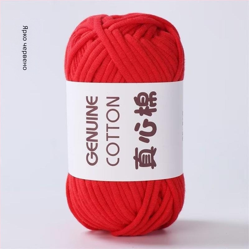 DIY Барел прежда за плетене - полуподредена памучна, преждена с пръчка, ядро-пълнена куха памучна прежда