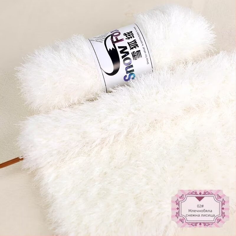 Шал Snow Fox велур флис, спинделно усукана пряжа, групова, плетен, Yunzhen