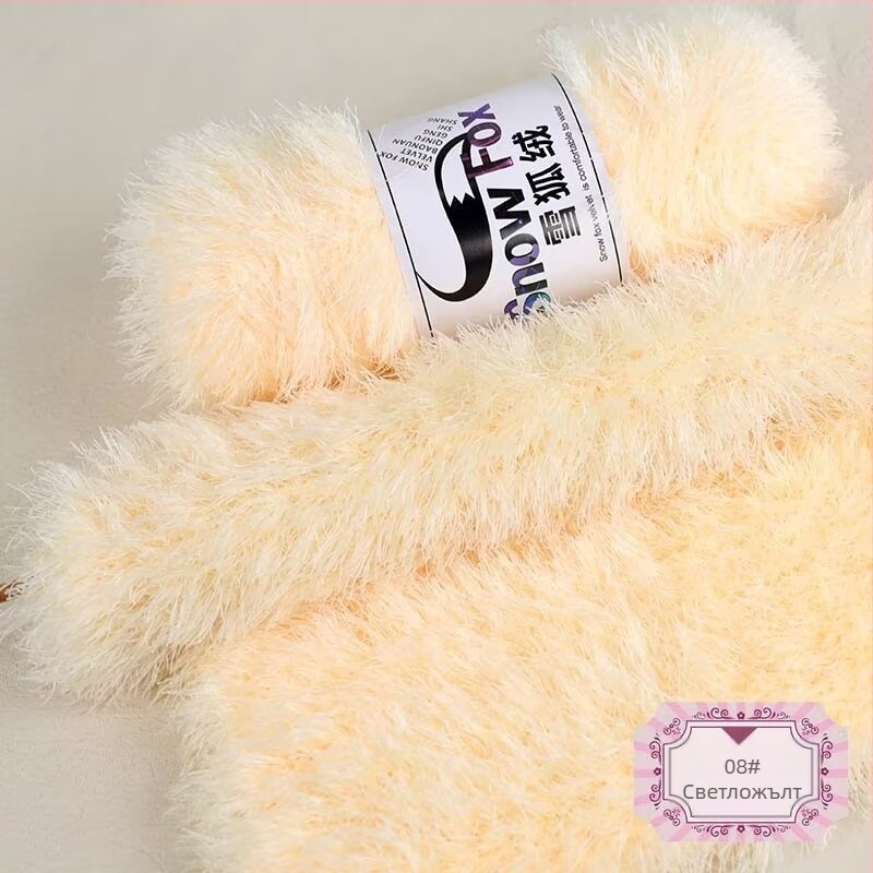 Шал Snow Fox велур флис, спинделно усукана пряжа, групова, плетен, Yunzhen