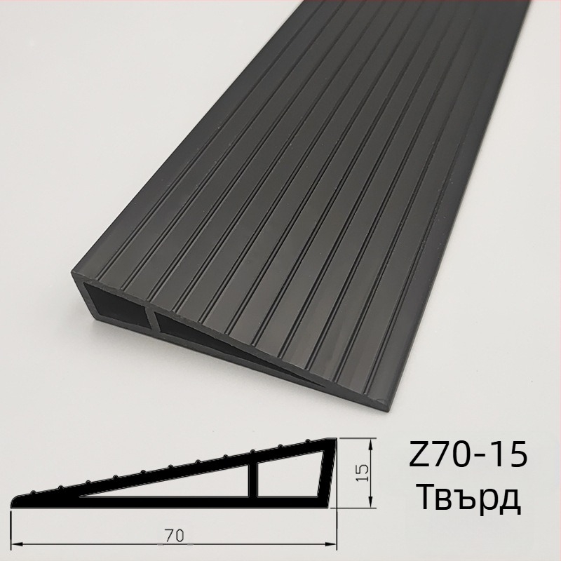 PVC мека самозалепваща наклонна подложка за робот-прахосмувачка, прагова лента за вътрешни врати, водоустойчива, против подхлъзване, износоустойчива, 25 мм дебелина