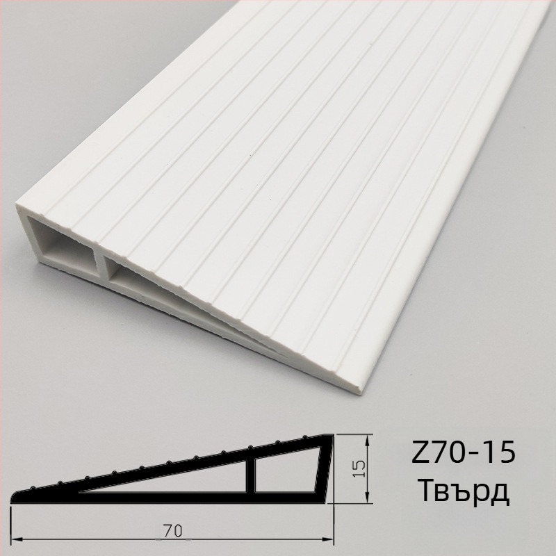 PVC мека самозалепваща наклонна подложка за робот-прахосмувачка, прагова лента за вътрешни врати, водоустойчива, против подхлъзване, износоустойчива, 25 мм дебелина