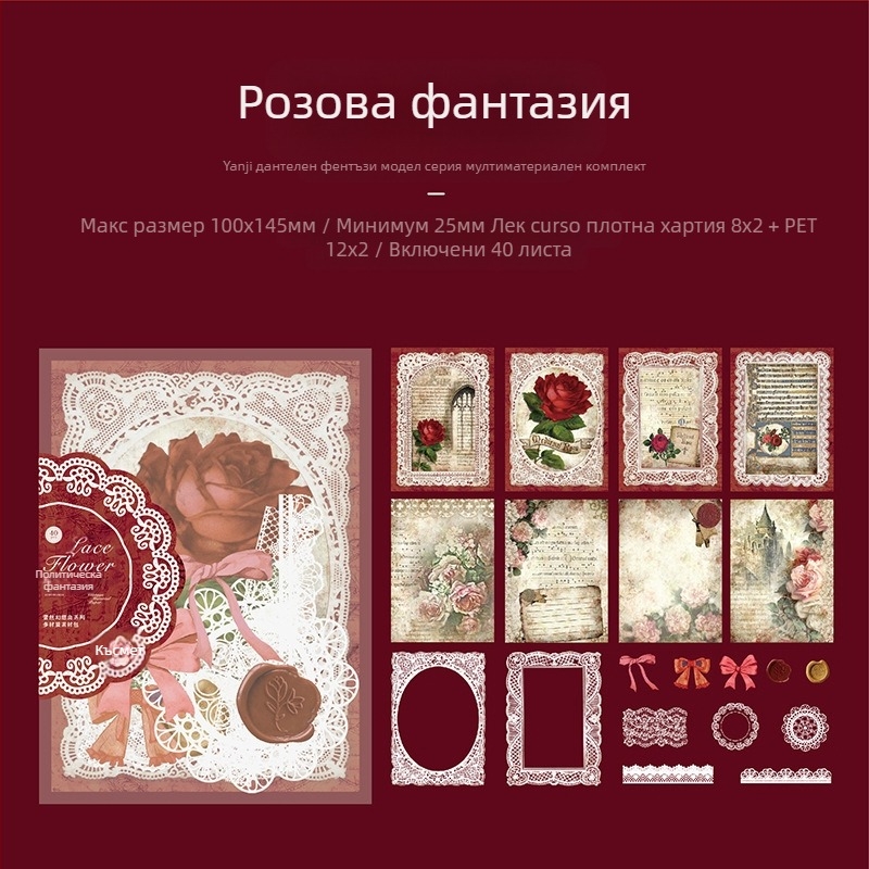 DIY комплект за аксесоари за чанти – акрилни елементи, барокови значки за декорация, без персонализация; марка: Other; занаят: Друго; IP разрешение: Няма