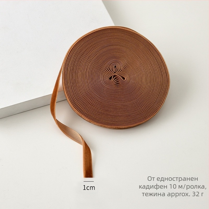 Кадифена лента за коледна украса и опаковане на подаръци, подходяща за DIY панделки