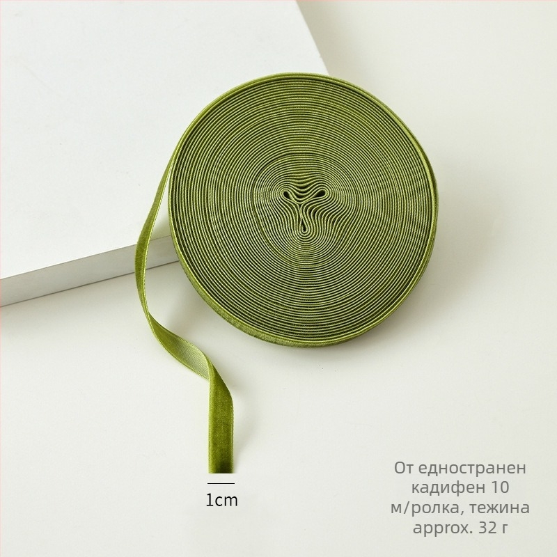 Кадифена лента за коледна украса и опаковане на подаръци, подходяща за DIY панделки