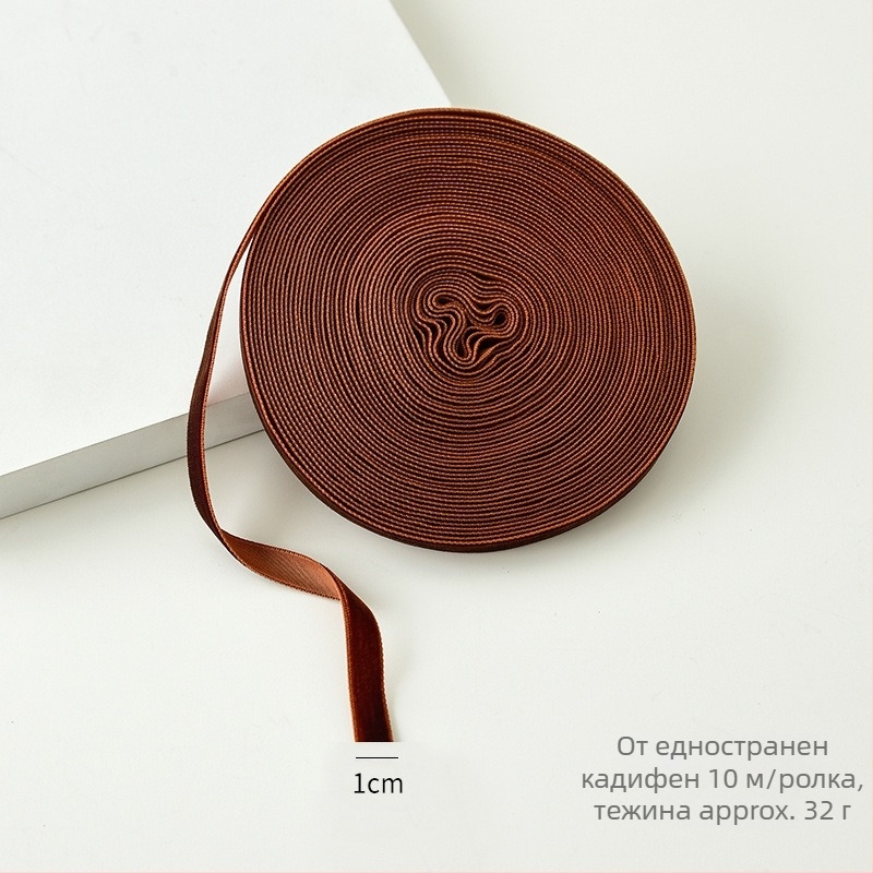 Кадифена лента за коледна украса и опаковане на подаръци, подходяща за DIY панделки