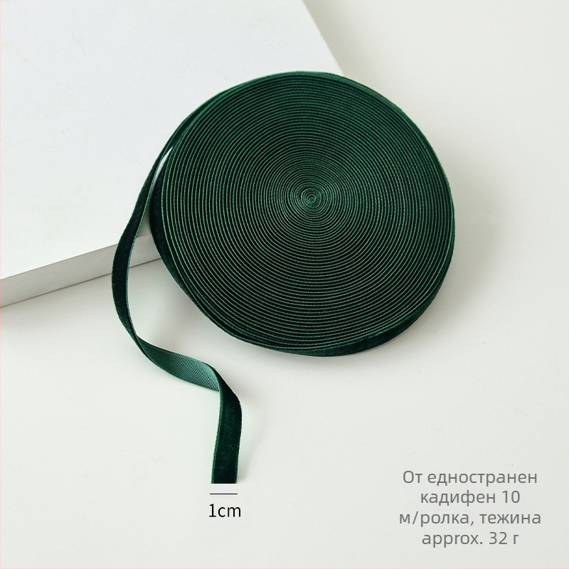 Кадифена лента за коледна украса и опаковане на подаръци, подходяща за DIY панделки
