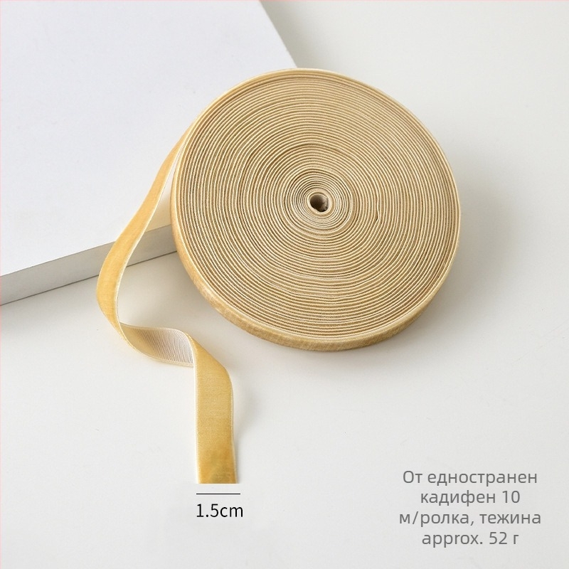 Кадифена лента за коледна украса и опаковане на подаръци, подходяща за DIY панделки