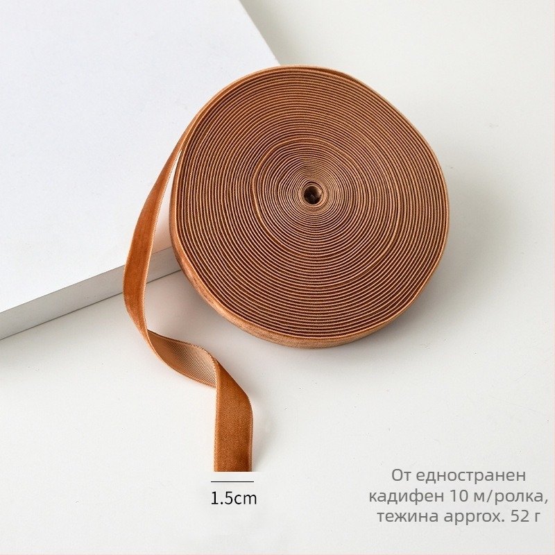 Кадифена лента за коледна украса и опаковане на подаръци, подходяща за DIY панделки