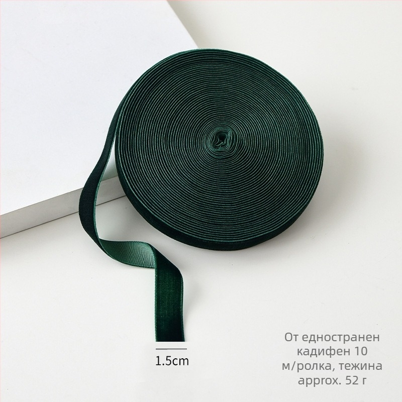 Кадифена лента за коледна украса и опаковане на подаръци, подходяща за DIY панделки