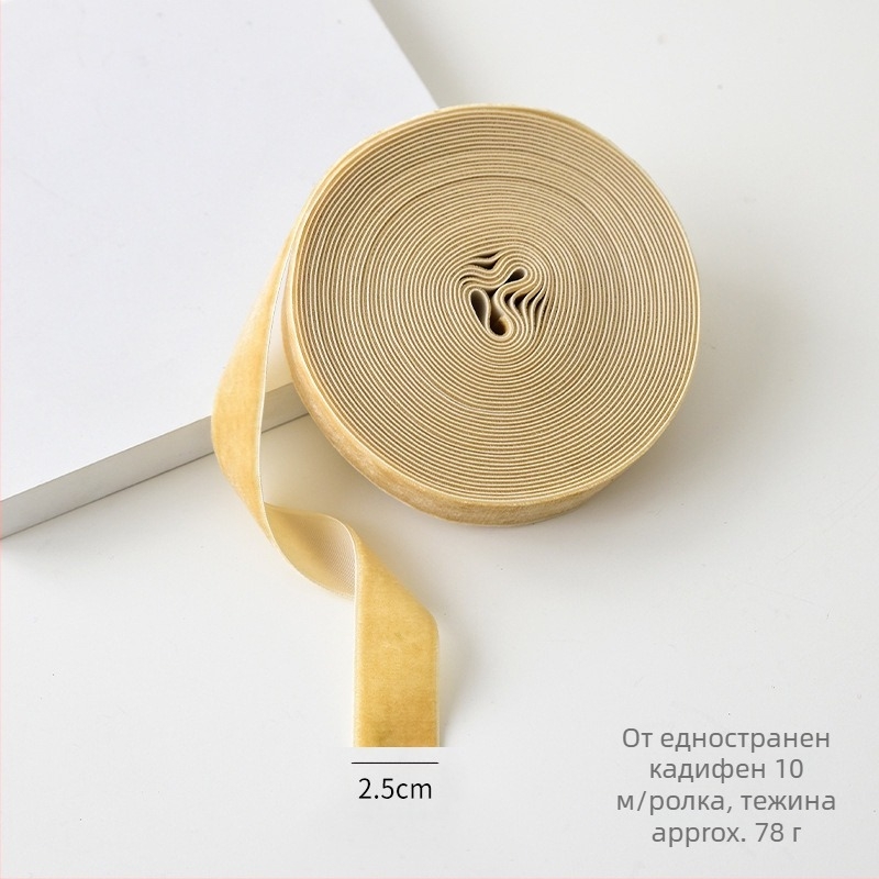 Кадифена лента за коледна украса и опаковане на подаръци, подходяща за DIY панделки