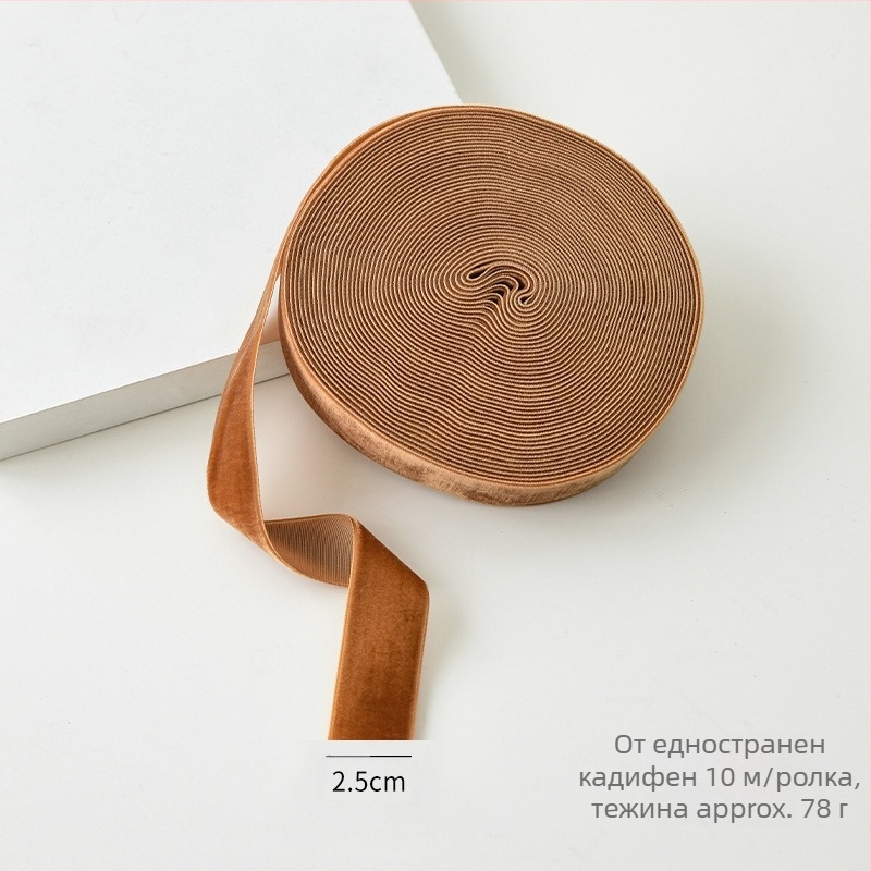 Кадифена лента за коледна украса и опаковане на подаръци, подходяща за DIY панделки