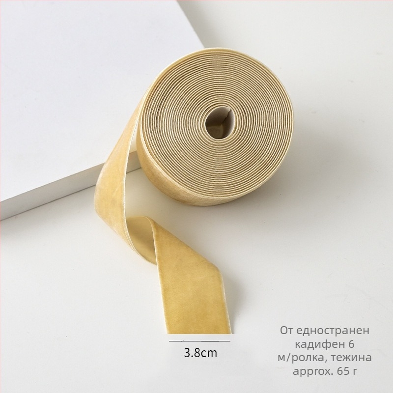 Кадифена лента за коледна украса и опаковане на подаръци, подходяща за DIY панделки