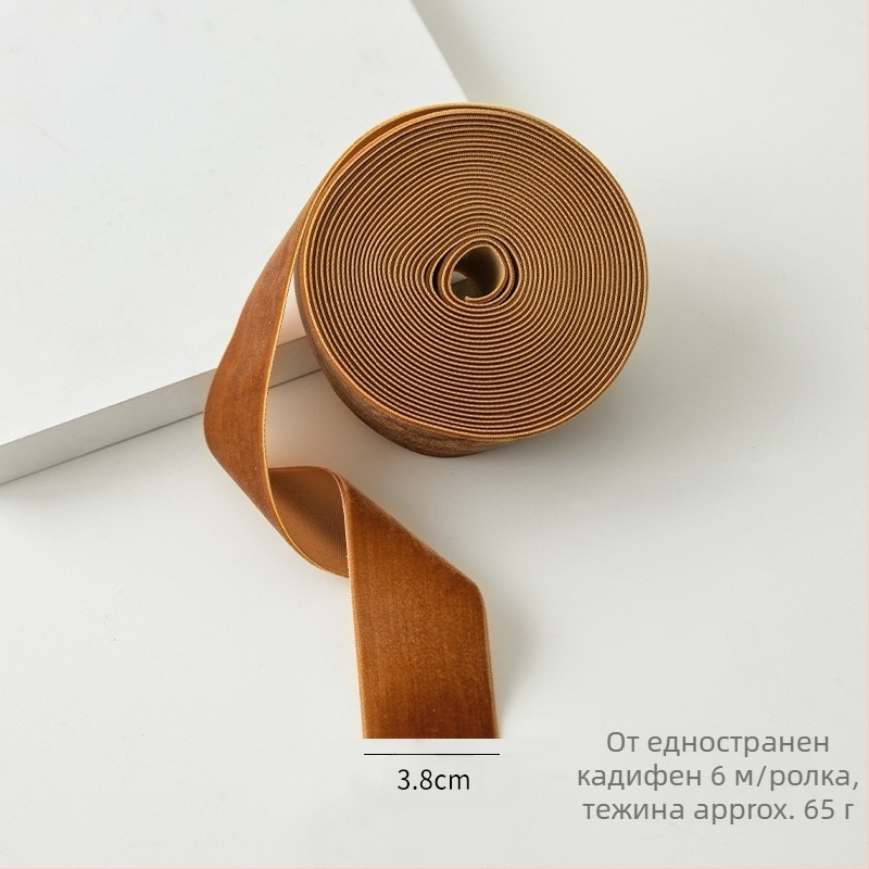 Кадифена лента за коледна украса и опаковане на подаръци, подходяща за DIY панделки