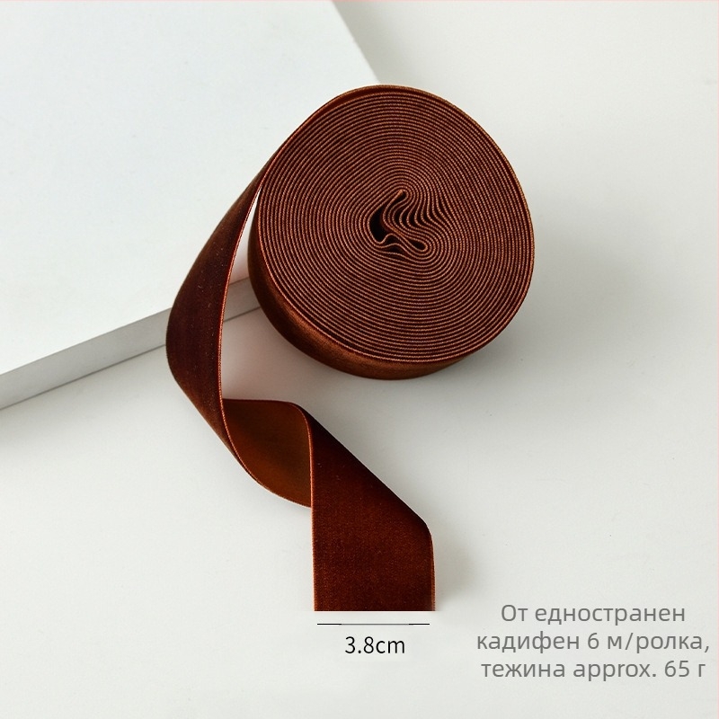 Кадифена лента за коледна украса и опаковане на подаръци, подходяща за DIY панделки