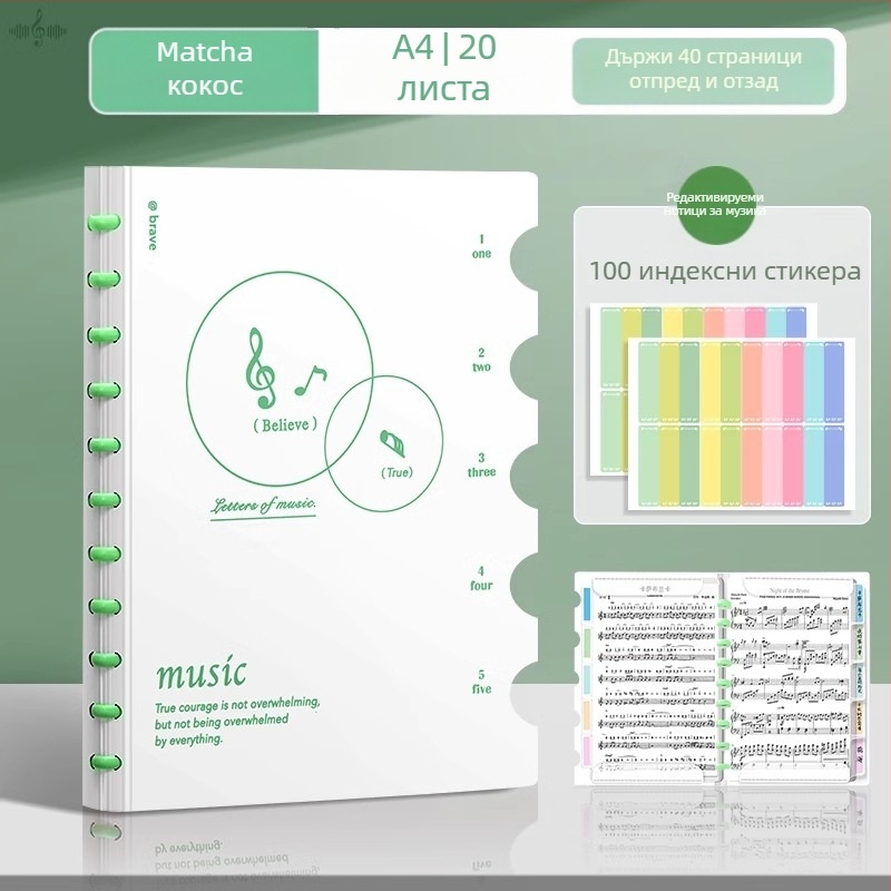 Папка за ноти, модел XWS-LPJ01-0812, материал: пластмаса.