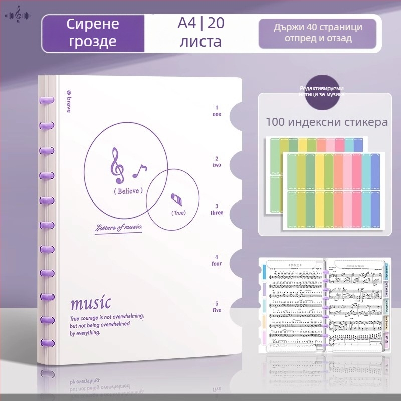 Папка за ноти, модел XWS-LPJ01-0812, материал: пластмаса.