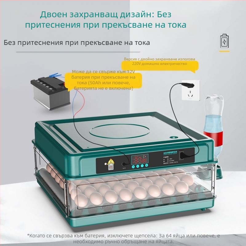 Инкубатор за яйца – компактен домашен, автоматичен и интелигентен, Wei Qian; IPX8 водоустойчив; без вградена батерия