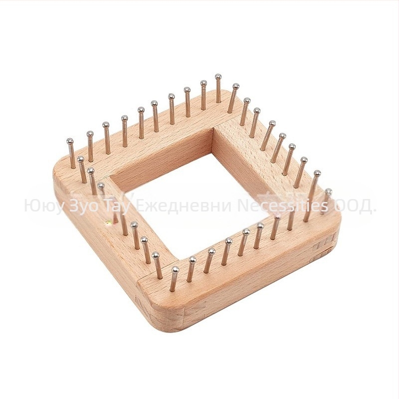 Квадратно плетачно устройство за шапки и шалове, модели цветя и мрежи; кутия 100 бр., тегло 120 г, налична персонализация; стилове: сладък, бохемски, карикатурен, нов китайски стил