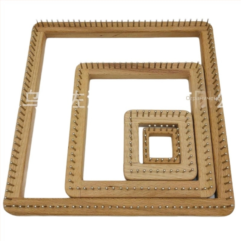 Квадратно плетачно устройство за шапки и шалове, модели цветя и мрежи; кутия 100 бр., тегло 120 г, налична персонализация; стилове: сладък, бохемски, карикатурен, нов китайски стил